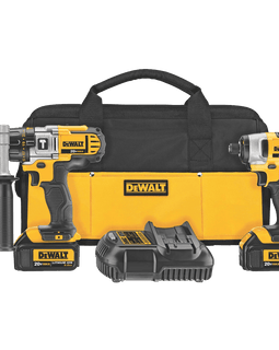 DEWALT DCK290L2 20-Volt MAX Li-Ion 3.0 Ah Hammer Drill and Impact Driver Combo Kit