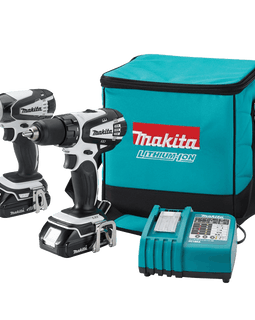 Makita LCT200W 18-Volt Compact Lithium-Ion Cordless Combo Kit 2-Piece