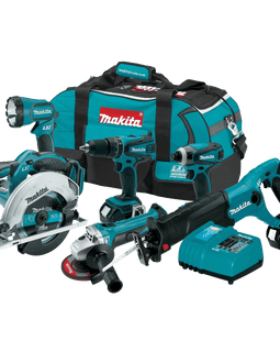 Makita LXT601 18-Volt LXT 6-Piece Lithium-Ion Cordless Combo Kit